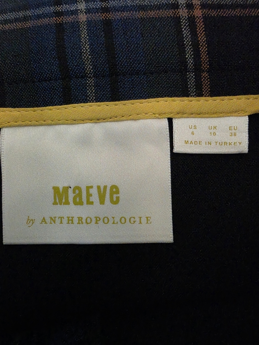 Anthropologie Maeve Bernadette Button-Front Preppy Plaid Academia Midi Skirt 6 - Picture 3 of 6